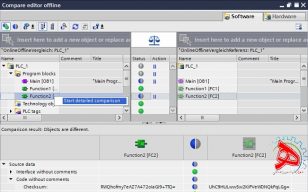 siemens - How do you compare two projects offline in the TIA Portal
